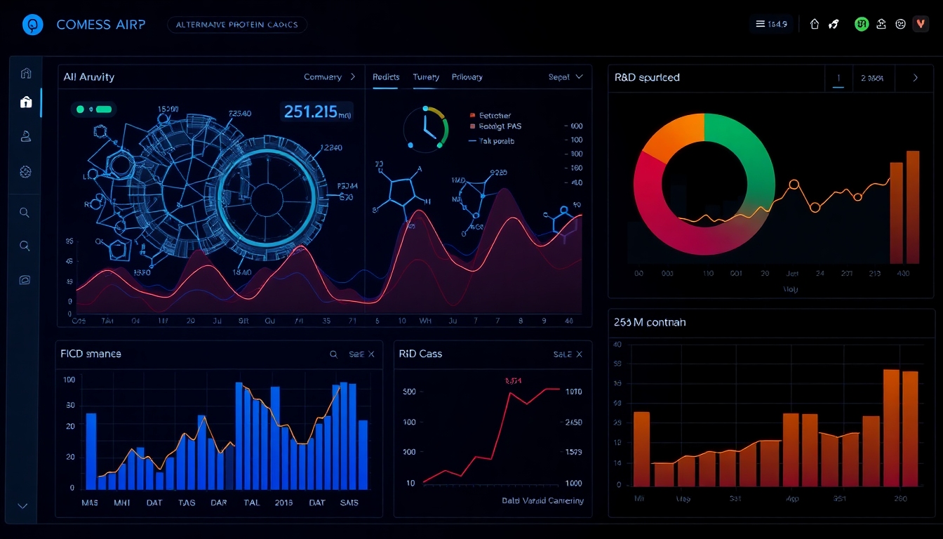AIアルゴリズムと食品開発データが連携するダッシュボードのイメージ