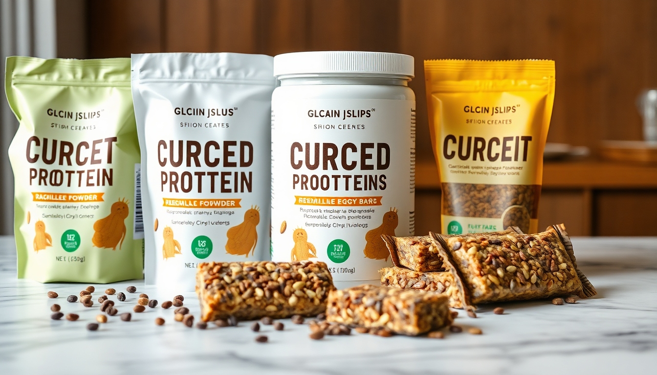 コオロギ由来プロテインパウダーと加工食品のビジュアル